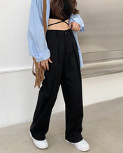 將圖片載入圖庫檢視器 JMA-014 实拍 春季美式辣妹高腰直筒长裤女宽松休闲百搭阔腿工装长裤