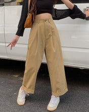 將圖片載入圖庫檢視器 JMA-014 实拍 春季美式辣妹高腰直筒长裤女宽松休闲百搭阔腿工装长裤