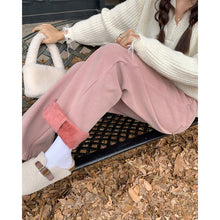 將圖片載入圖庫檢視器 JMA-909 外贸款 粉色牛仔长裤秋冬季韩版高腰显瘦复古直筒牛仔裤长裤