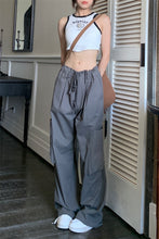 將圖片載入圖庫檢視器 JMA-706 实拍夏季街头甜心高个子大口袋工装直筒阔腿裤设计感宽松休闲裤女