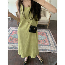 將圖片載入圖庫檢視器 JMA-683 实拍 2023夏季韩版清新吊带气质仙女连衣裙女+镂空罩衫背心连衣裙