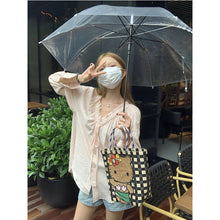 將圖片載入圖庫檢視器 JMA-697 实拍 2023夏季新款法式木耳边抽绳V领长袖衬衫女慵懒薄款防晒上衣