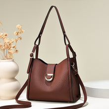 將圖片載入圖庫檢視器 JM-840 包包女2023新款荔枝纹软皮托特包休闲水桶包百搭单肩斜挎手提包