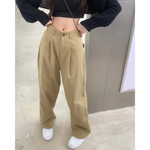 將圖片載入圖庫檢視器 JMA-477 实拍 2023秋季美式辣妹高腰直筒长裤女宽松休闲百搭阔腿工装长裤