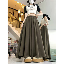 將圖片載入圖庫檢視器 JMA-863 实拍 纯色大摆伞裙休闲半身裤裙女 夏季新款韩版高腰A字裙长裙