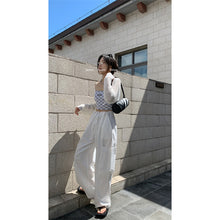 將圖片載入圖庫檢視器 JMA-706 实拍夏季街头甜心高个子大口袋工装直筒阔腿裤设计感宽松休闲裤女