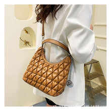 將圖片載入圖庫檢視器 JM-1194 秋冬流行款时尚简约菱格单肩女包托特包高级感女包