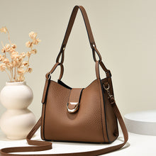 將圖片載入圖庫檢視器 JM-840 包包女2023新款荔枝纹软皮托特包休闲水桶包百搭单肩斜挎手提包