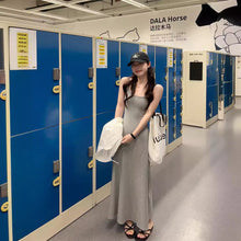 將圖片載入圖庫檢視器 JMA-990 辣妹性感红色吊带连衣裙女 夏季新款小个子修身A字裙长裙裙子