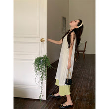 將圖片載入圖庫檢視器 JMA-683 实拍 2023夏季韩版清新吊带气质仙女连衣裙女+镂空罩衫背心连衣裙