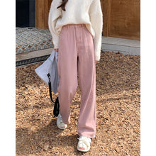 將圖片載入圖庫檢視器 JMA-909 外贸款 粉色牛仔长裤秋冬季韩版高腰显瘦复古直筒牛仔裤长裤