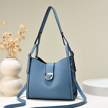 將圖片載入圖庫檢視器 JM-840 包包女2023新款荔枝纹软皮托特包休闲水桶包百搭单肩斜挎手提包