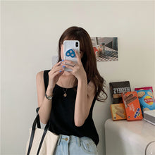 將圖片載入圖庫檢視器 NZF-T501 冰絲感內搭吊帶純色背心女寬鬆外穿打底棉T 上衣