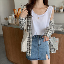 將圖片載入圖庫檢視器 NZF-T501 冰絲感內搭吊帶純色背心女寬鬆外穿打底棉T 上衣