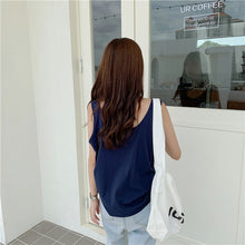 將圖片載入圖庫檢視器 NZF-T501 冰絲感內搭吊帶純色背心女寬鬆外穿打底棉T 上衣