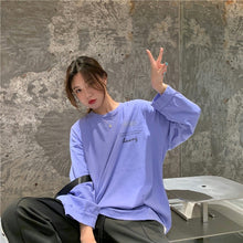 將圖片載入圖庫檢視器 CL-420 韓版衛衣女字母印花學生 上衣