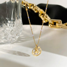 將圖片載入圖庫檢視器 JME-929 彩金项链女保色锁骨链学生森系清新网红圆环吊坠潮
