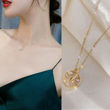 將圖片載入圖庫檢視器 JME-929 彩金项链女保色锁骨链学生森系清新网红圆环吊坠潮
