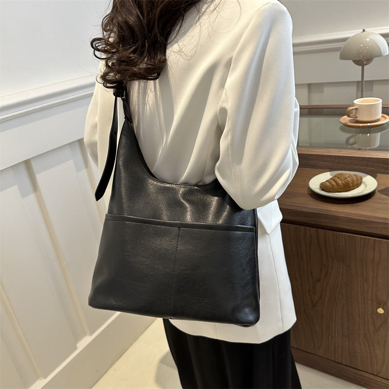 JM-1219 托特包包女 春秋新款高级感简约通勤腋下包女士大容量单肩大包