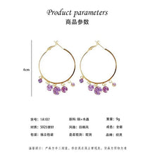 將圖片載入圖庫檢視器 JME-032 新品玫瑰金潮流时尚大圈圈复古耳环女锆石气质夸张设计感耳饰
