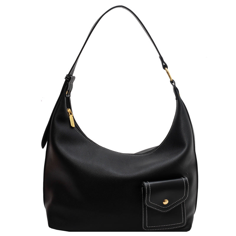 JM-1211 新款潮流质感时尚撞色水桶包单肩斜挎包简约休闲大容量托特包