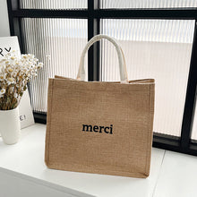 將圖片載入圖庫檢視器 JM-1189 新手提女包短途旅行包跨境麻布手提包欧美时尚包包一件代发
