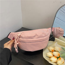 將圖片載入圖庫檢視器 JM-1166 胸包女士ins超酷大容量斜挎包休闲日系学生单肩背包轻便运动腰包

