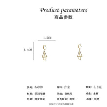 將圖片載入圖庫檢視器 JME-511 韩国东大门立体满钻三角耳环气质时尚百搭耳钩耳饰女银针耳钉耳圈
