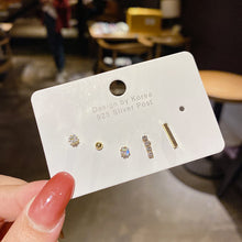 將圖片載入圖庫檢視器 JME-937 925银针耳钉女套装小巧冷淡风 新品睡觉不用摘养耳洞耳骨钉
