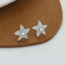 將圖片載入圖庫檢視器 JME-1047 S925银针简约设计不规则海星耳钉女日韩新款个性百搭耳饰源头工厂
