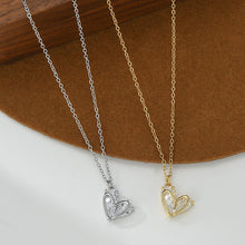 將圖片載入圖庫檢視器 JME-1041 新款简约设计微镶锆石爱心锁骨链项链女日韩极简风小巧桃心项饰潮
