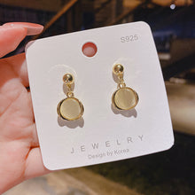 將圖片載入圖庫檢視器 JM-1439 S925银针法式ins气质优雅猫眼石耳钉复古港风耳环潮创意百搭耳饰
