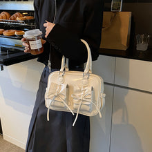 將圖片載入圖庫檢視器 JM-1371 简约通勤包休闲女式包包 新款小众双肩背包复古感手提小方包包
