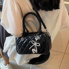 將圖片載入圖庫檢視器 JM-1400 菱格洋气手提小包包女 新款枕头包时尚百搭链条通勤单肩斜挎包
