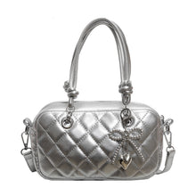 將圖片載入圖庫檢視器 JM-1400 菱格洋气手提小包包女 新款枕头包时尚百搭链条通勤单肩斜挎包
