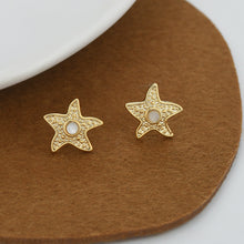 將圖片載入圖庫檢視器 JME-1047 S925银针简约设计不规则海星耳钉女日韩新款个性百搭耳饰源头工厂
