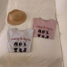 將圖片載入圖庫檢視器 JMA-836 实拍 夏季新款韩系ins风宽松字母印花短袖T恤女小狗印花体恤
