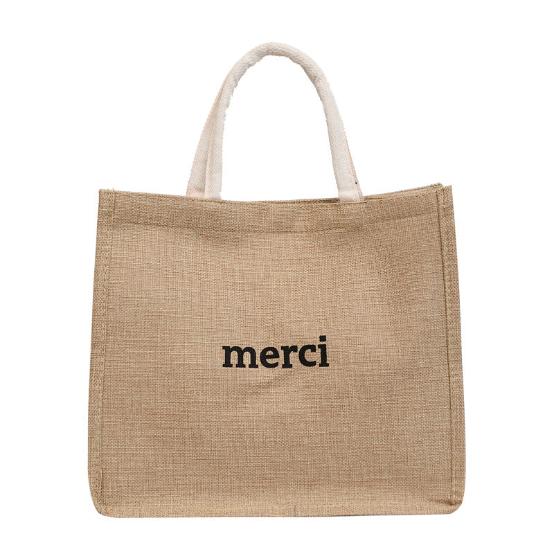 JM-1189 新手提女包短途旅行包跨境麻布手提包欧美时尚包包一件代发