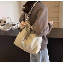 將圖片載入圖庫檢視器 JM-1464托特包上课通勤斜挎包 新款休闲大包包女时尚布包单肩包大容量
