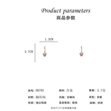 將圖片載入圖庫檢視器 JME-717 新款潮气质轻奢闪亮精致锆石银杏叶耳钩女百搭小众时尚耳坠
