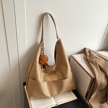 將圖片載入圖庫檢視器 JM-1393 秋冬新款复古软PU时尚托特包女大容量通勤子母包小众感单肩包
