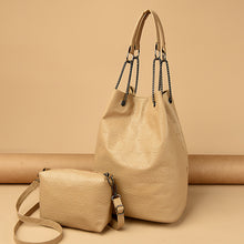 將圖片載入圖庫檢視器 JM-1217新款托特子母包女士大包容量纯色手提单肩包手提大包
