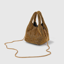 將圖片載入圖庫檢視器 JM-1040 潮流满钻包包女2024款时尚镶钻水桶包水钻链条手提斜挎包
