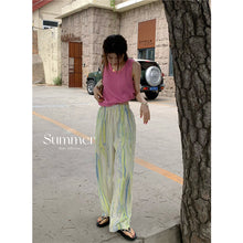 將圖片載入圖庫檢視器 LSFS3915 夏季新款韓國桃花朵朵開鏤空無袖圓領背心T恤 上衣
