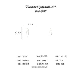 將圖片載入圖庫檢視器 JME-828 s925银针夸张满钻流苏耳环女长款耳钉韩国东大门网红时尚耳坠耳饰
