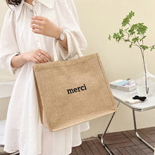將圖片載入圖庫檢視器 JM-1189 新手提女包短途旅行包跨境麻布手提包欧美时尚包包一件代发
