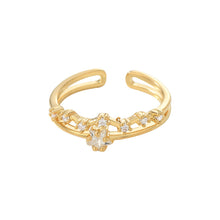 將圖片載入圖庫檢視器 JME-1046 夏季新款微镶锆石镂空双层开口戒指女百搭时尚气质可调节指环
