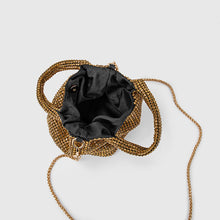 將圖片載入圖庫檢視器 JM-1040 潮流满钻包包女2024款时尚镶钻水桶包水钻链条手提斜挎包
