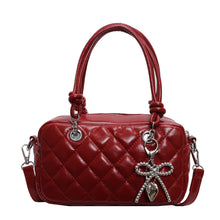 將圖片載入圖庫檢視器 JM-1400 菱格洋气手提小包包女 新款枕头包时尚百搭链条通勤单肩斜挎包
