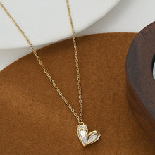 將圖片載入圖庫檢視器 JME-1041 新款简约设计微镶锆石爱心锁骨链项链女日韩极简风小巧桃心项饰潮
